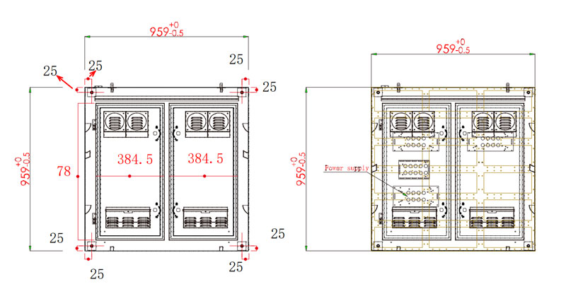 Outdoor cooling LED display Cabinet design