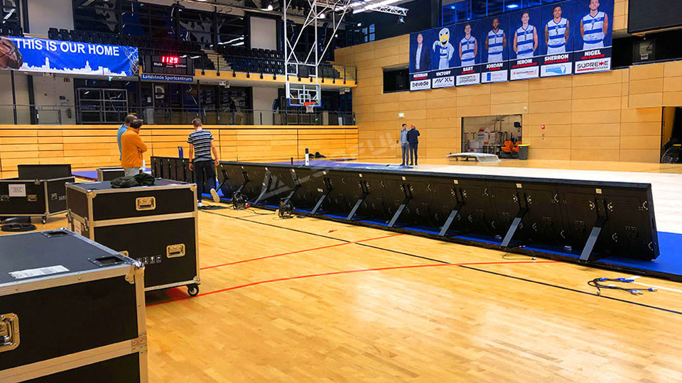 Netherlands Basketball Stadium LED Display Show On TV