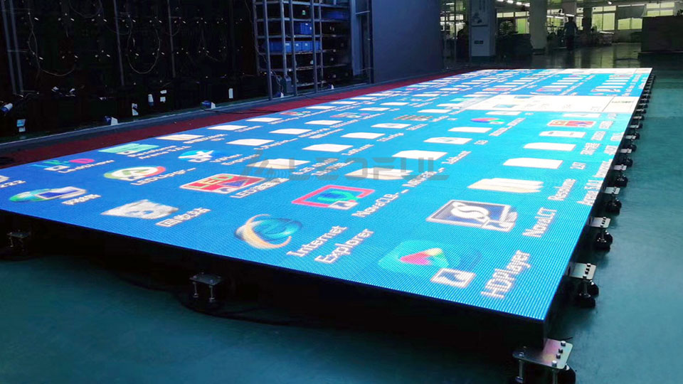 Outdoor Floor Interactive LED display Commercial Pedestrian Street